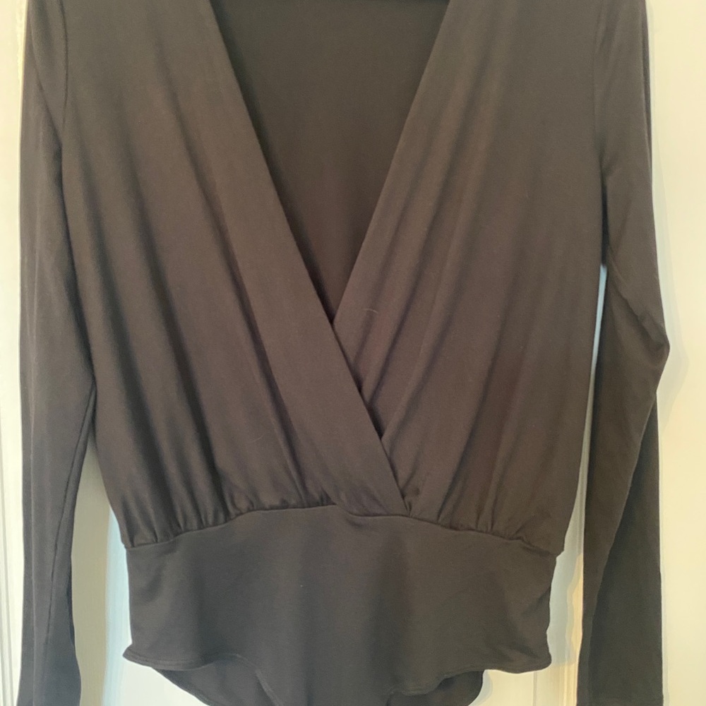 Elegant Black Wrap Top